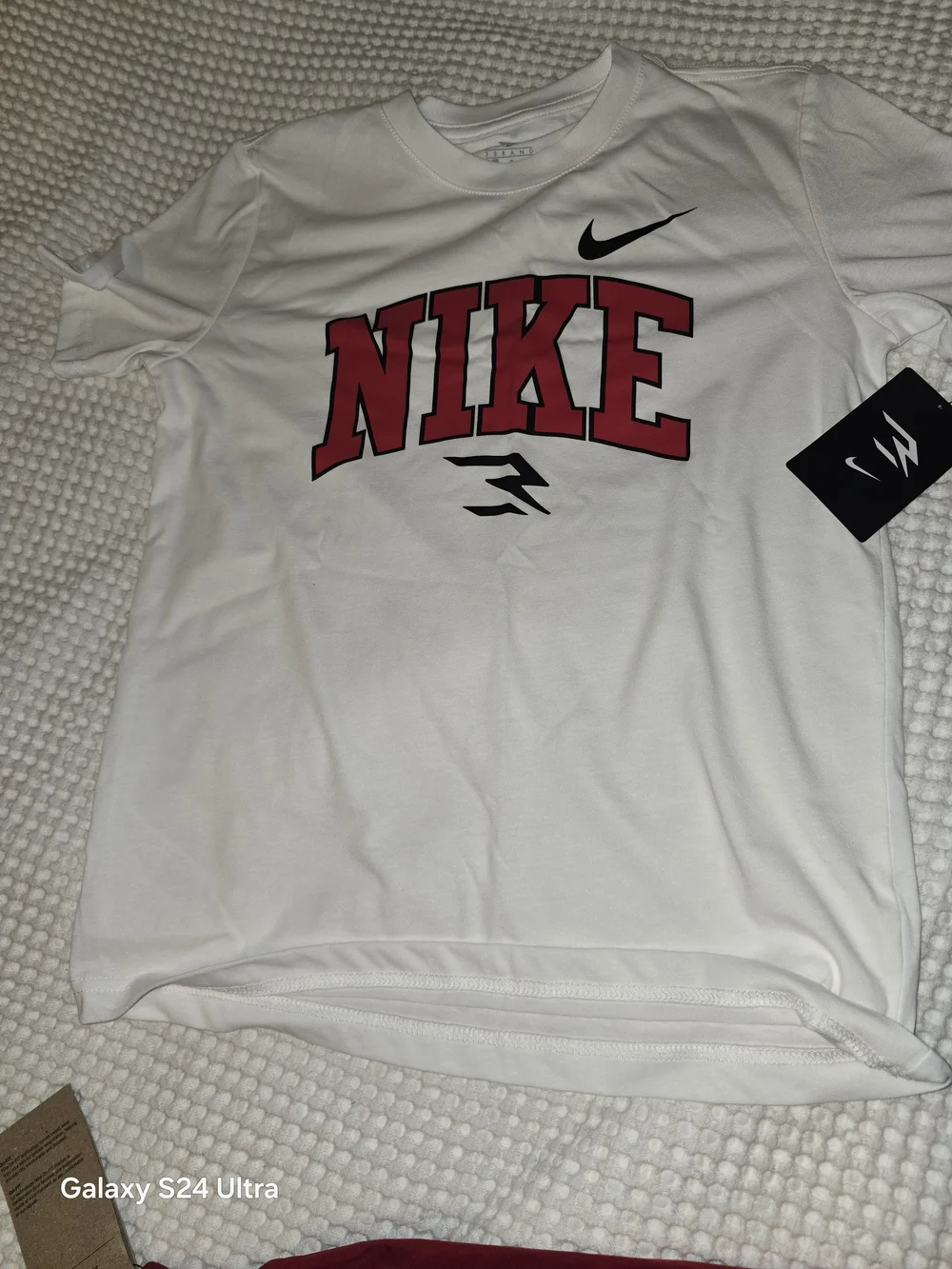 Nike Men’s Red Athletic Shorts with Swoosh Logo